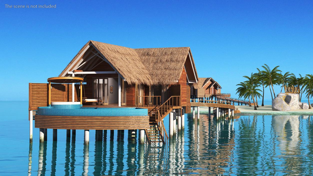 Maldives Overwater Bungalow 3D