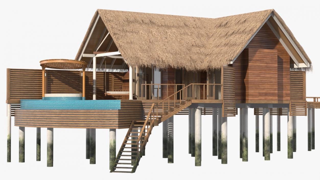 Maldives Overwater Bungalow 3D