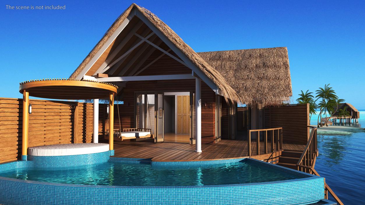 Maldives Overwater Bungalow 3D