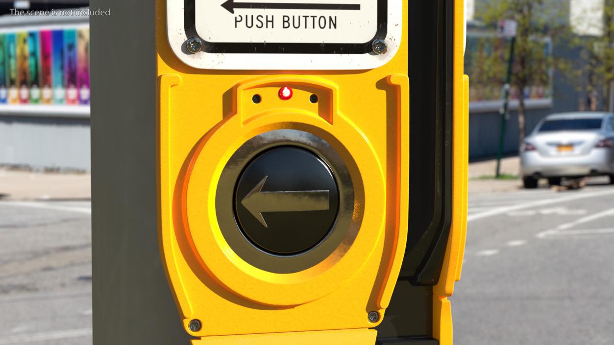 3D model Crosswalk Button Direction NYC