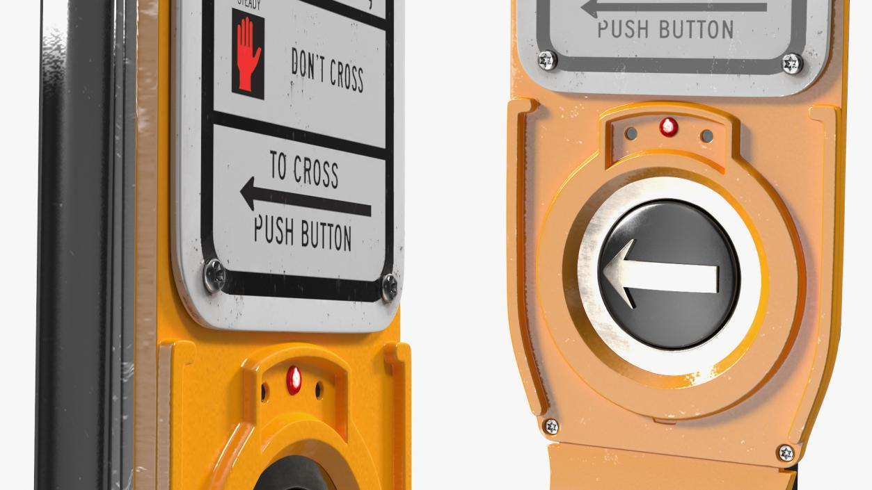 3D model Crosswalk Button Direction NYC