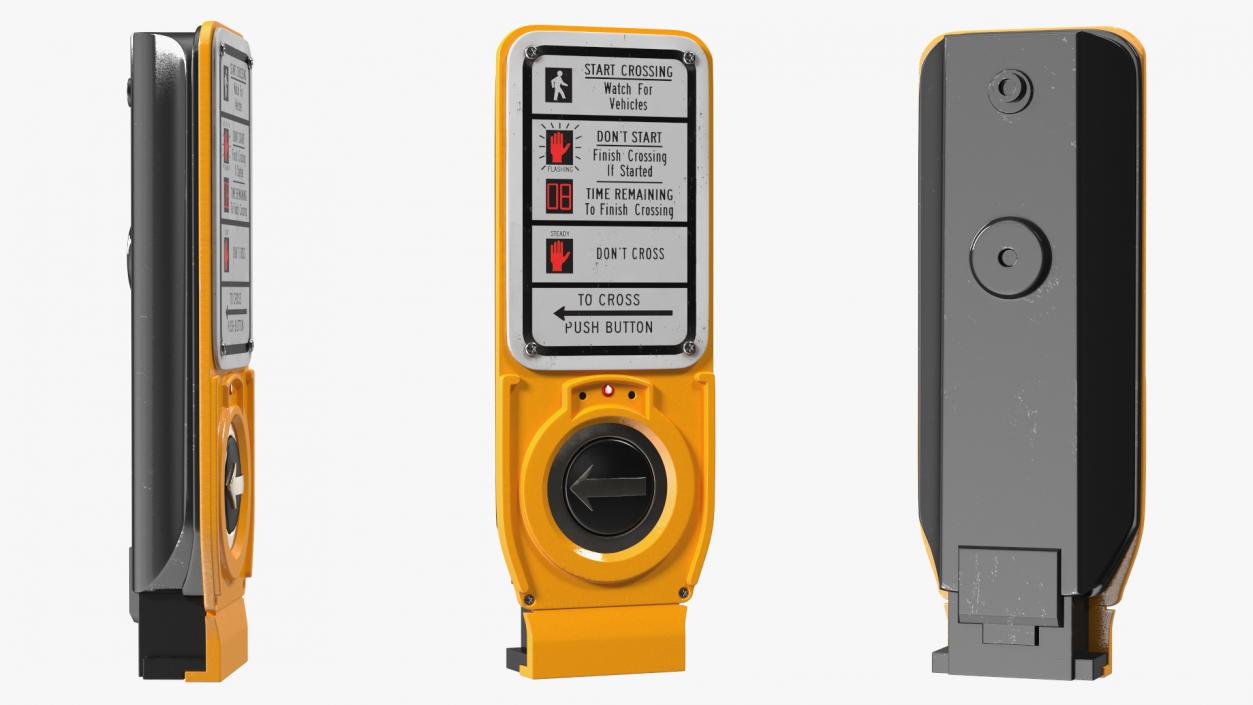 3D model Crosswalk Button Direction NYC