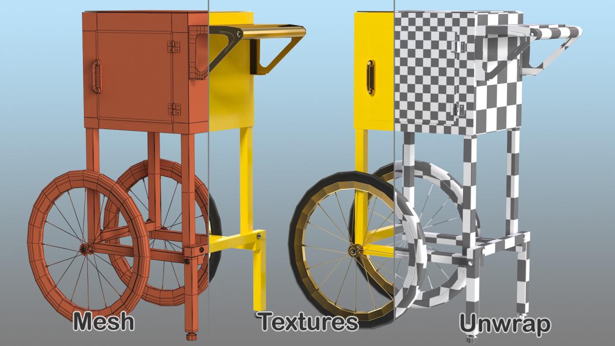 3D model Popcorn Cart Generic