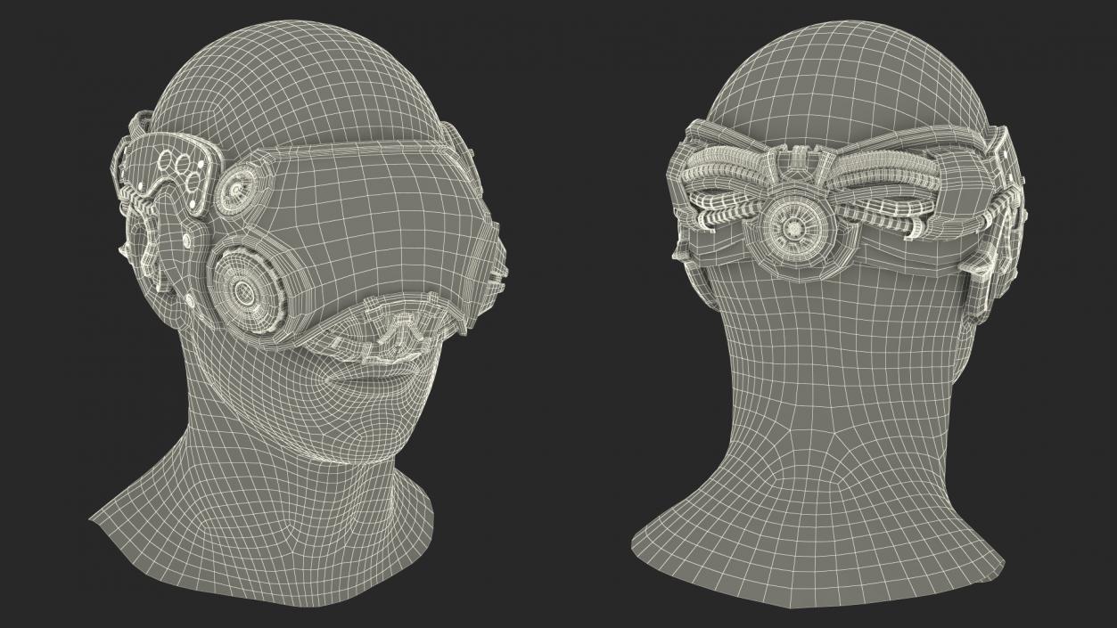 3D model Sci-fi Head Mask New