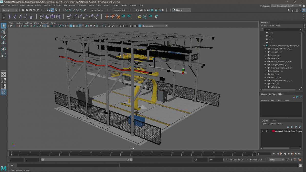 3D Automatic Vehicle Body Conveyor