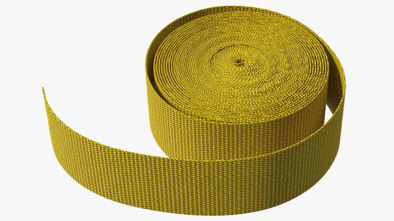 3D Webbing Belt Strap Round Yellow