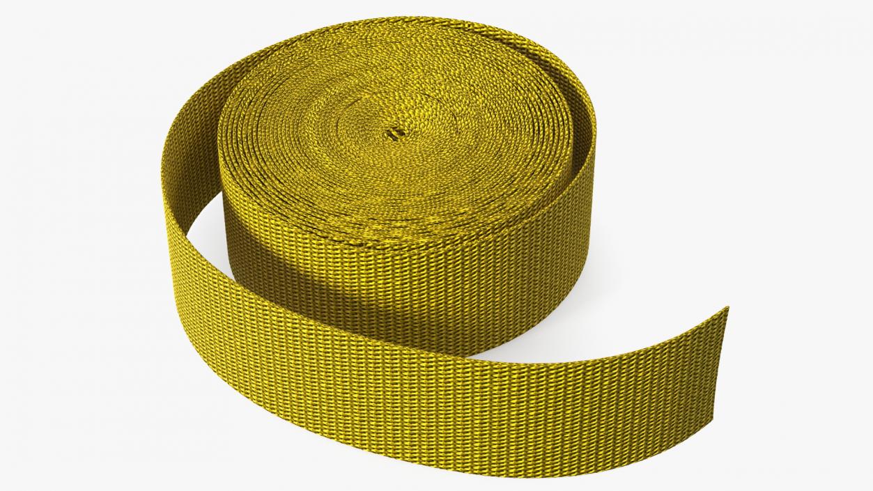 3D Webbing Belt Strap Round Yellow