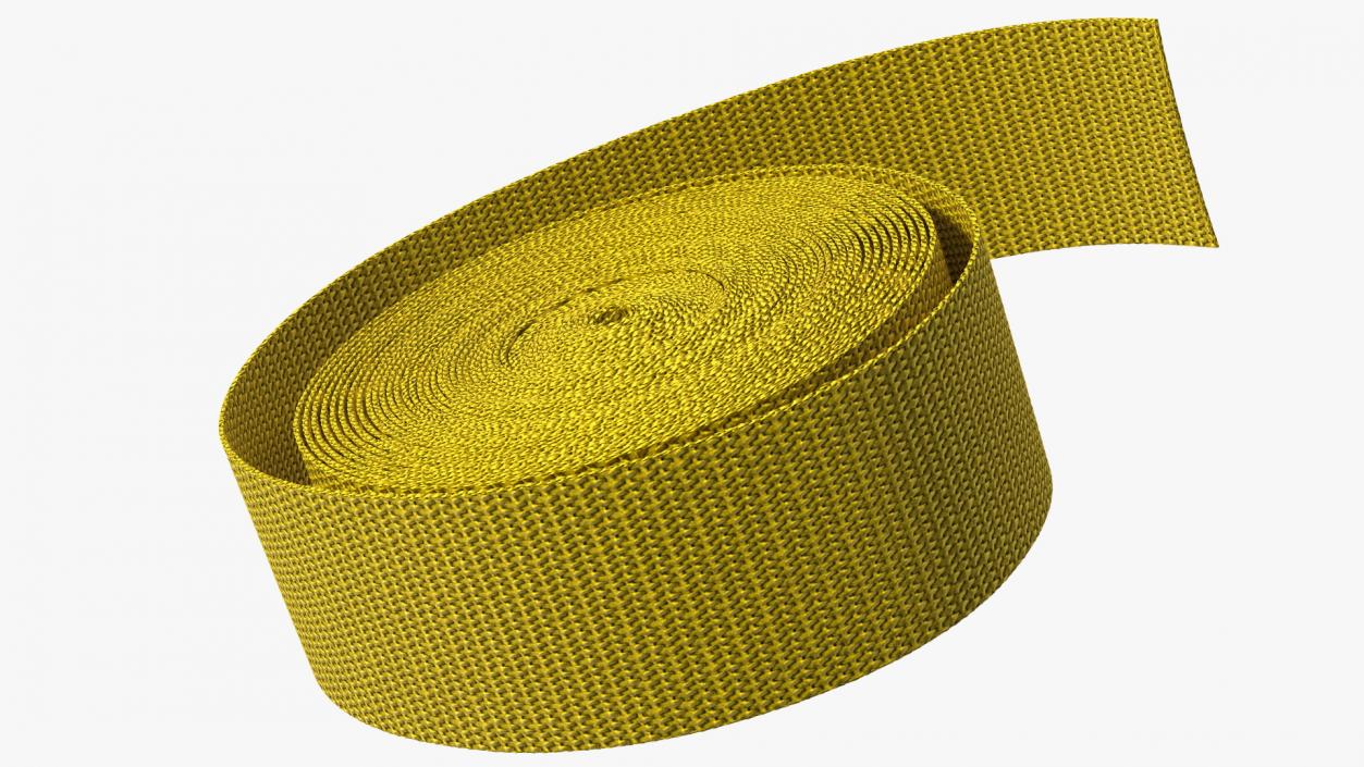 3D Webbing Belt Strap Round Yellow