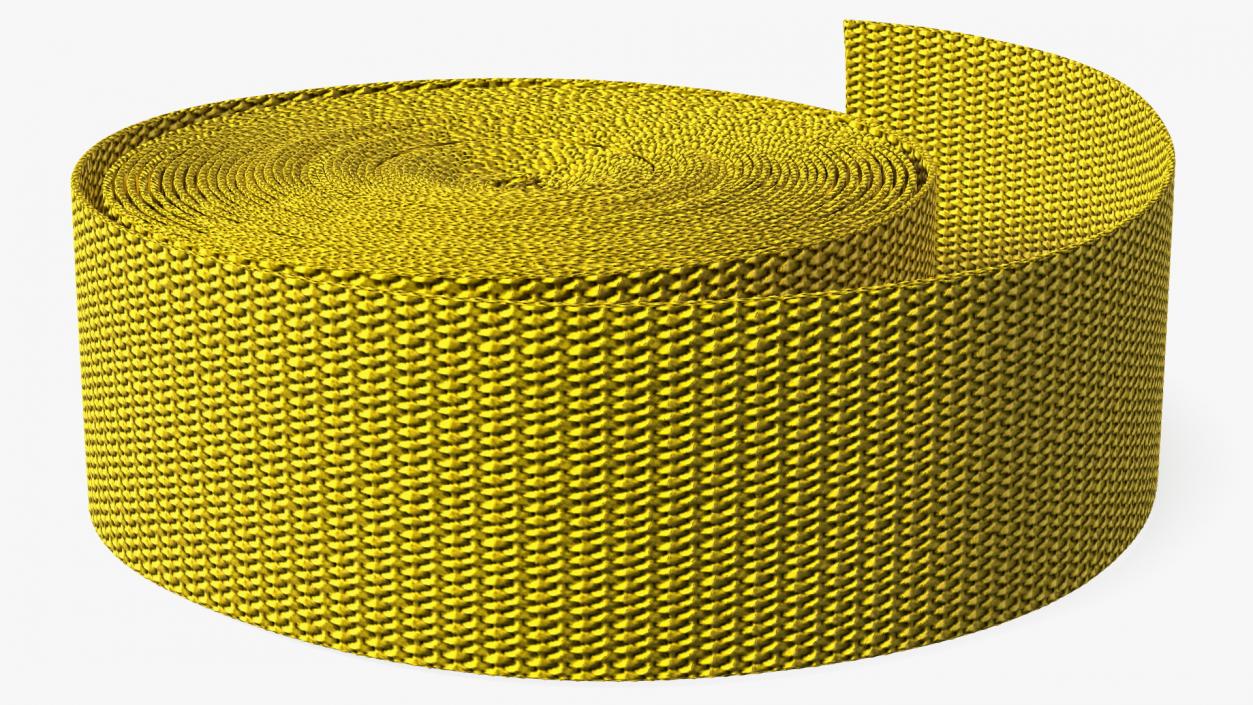 3D Webbing Belt Strap Round Yellow