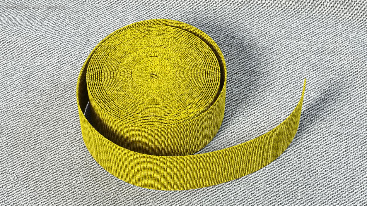 3D Webbing Belt Strap Round Yellow