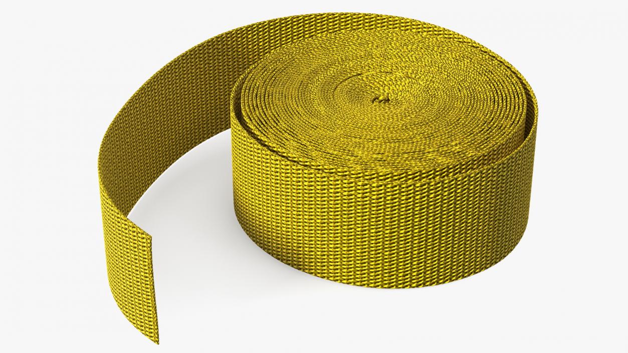 3D Webbing Belt Strap Round Yellow