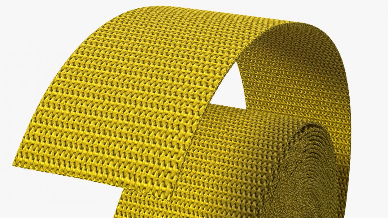 3D Webbing Belt Strap Round Yellow