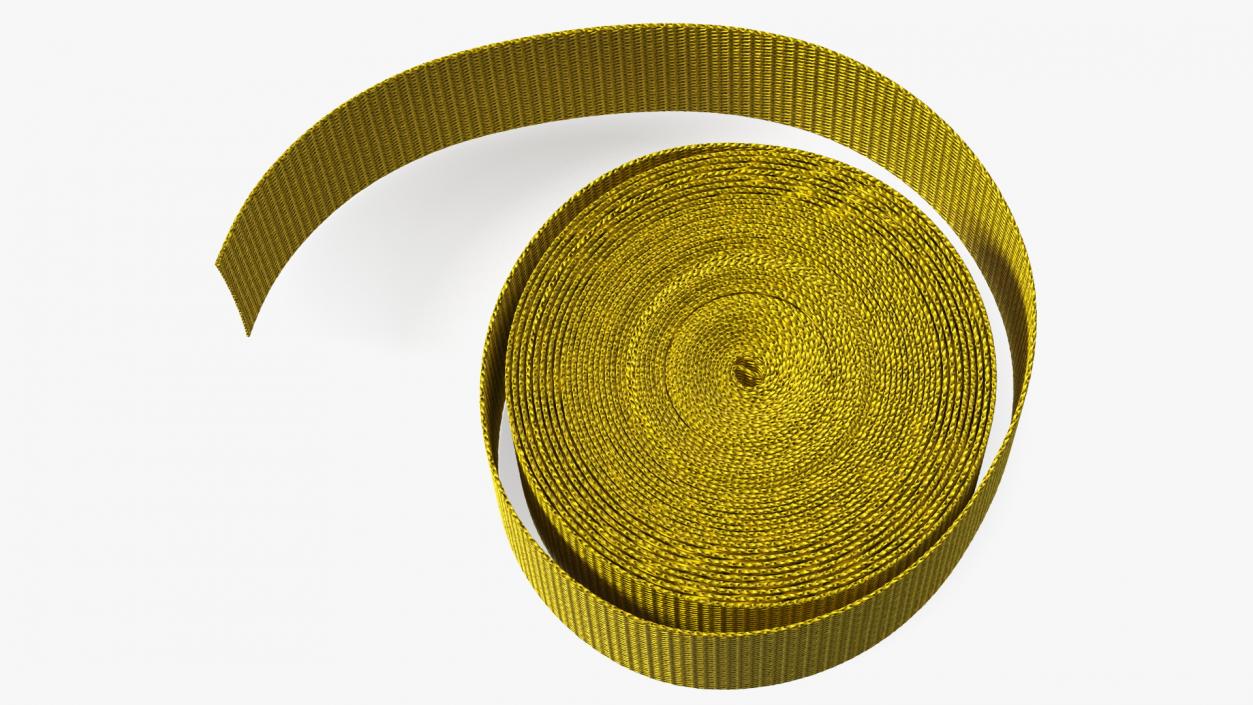 3D Webbing Belt Strap Round Yellow