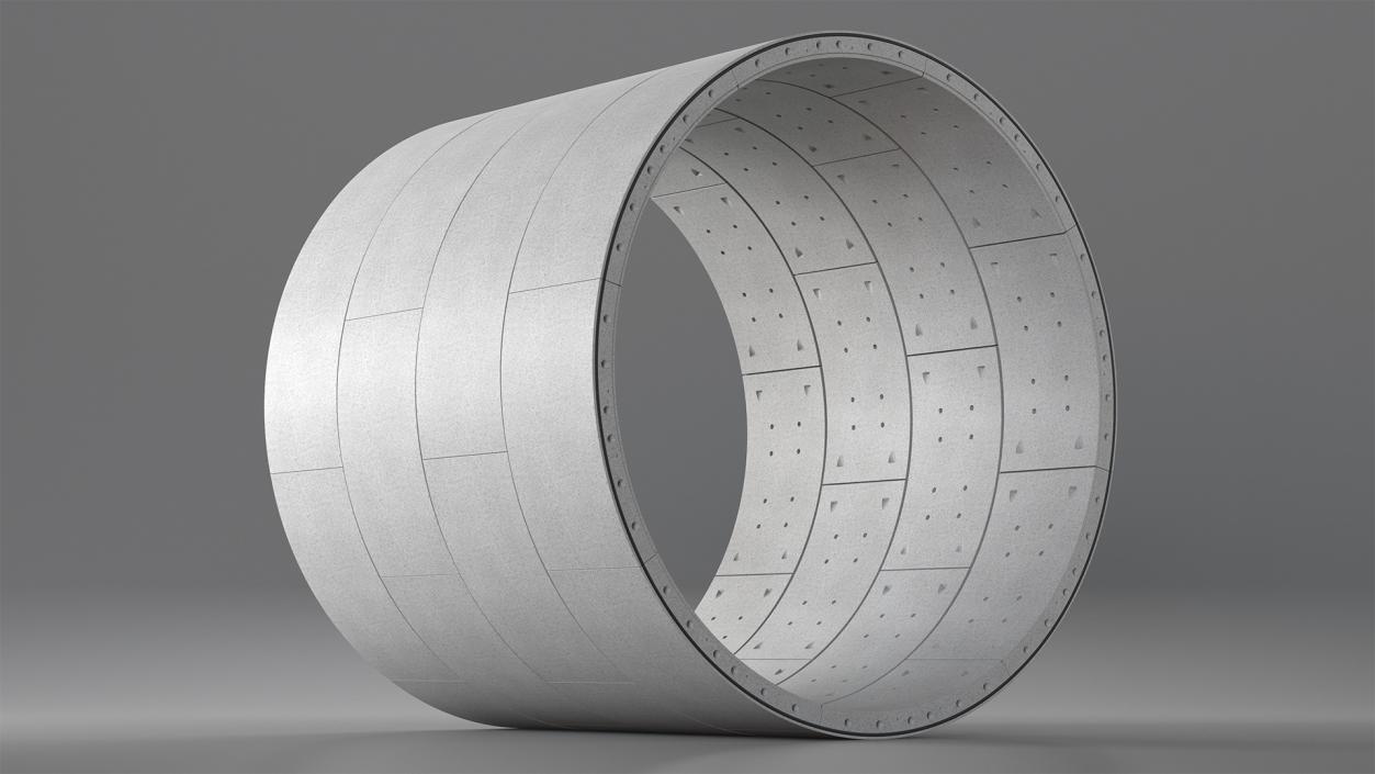 3D Round Concrete Slab Tunnel