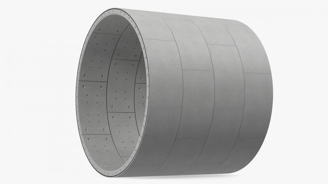 3D Round Concrete Slab Tunnel