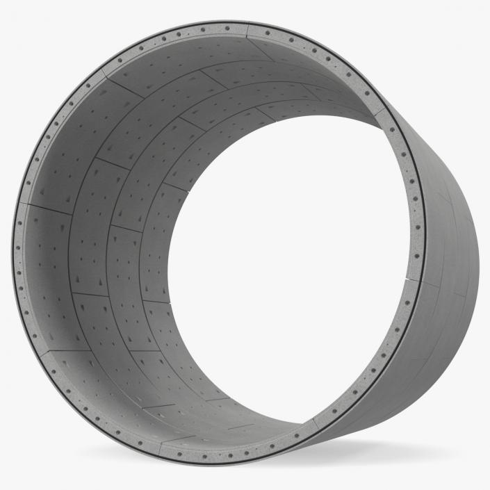 3D Round Concrete Slab Tunnel