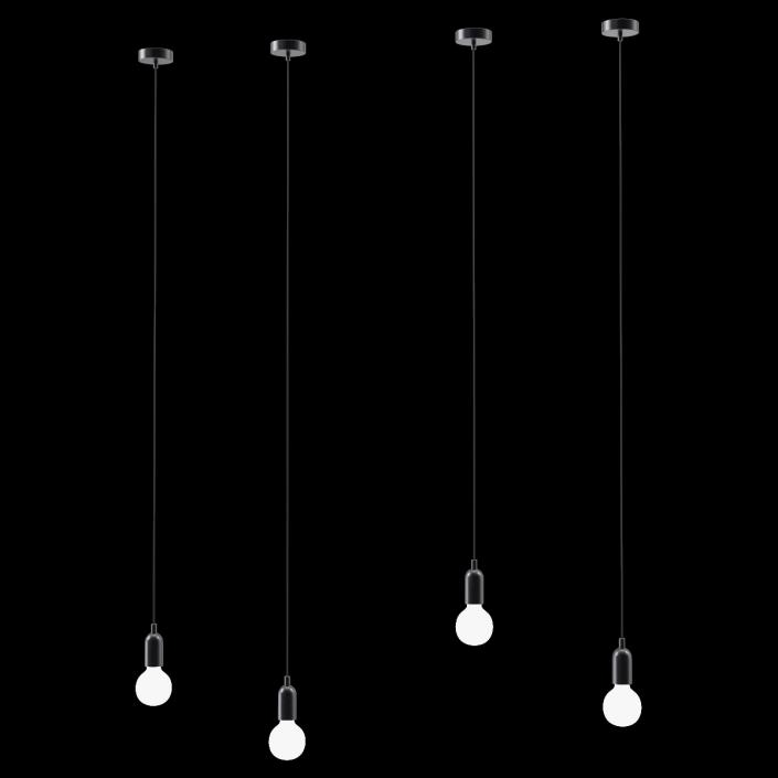 3D Hanging Bulbs model