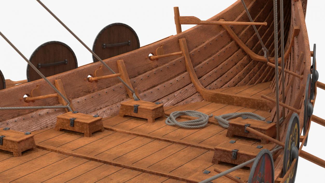 3D model Viking Drakkar Sail Green