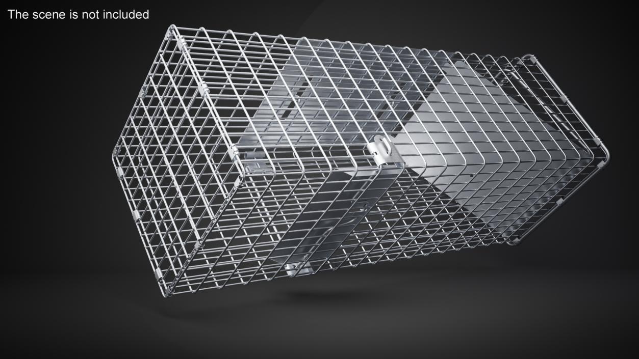 3D Professional Animal Cage Trap One Door model