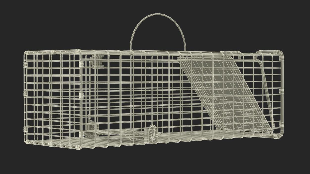 3D Professional Animal Cage Trap One Door model