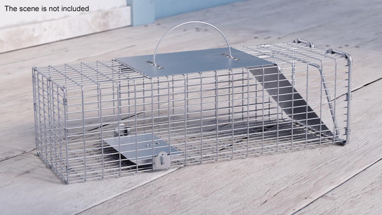 3D Professional Animal Cage Trap One Door model