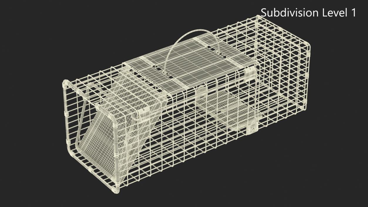 3D Professional Animal Cage Trap One Door model