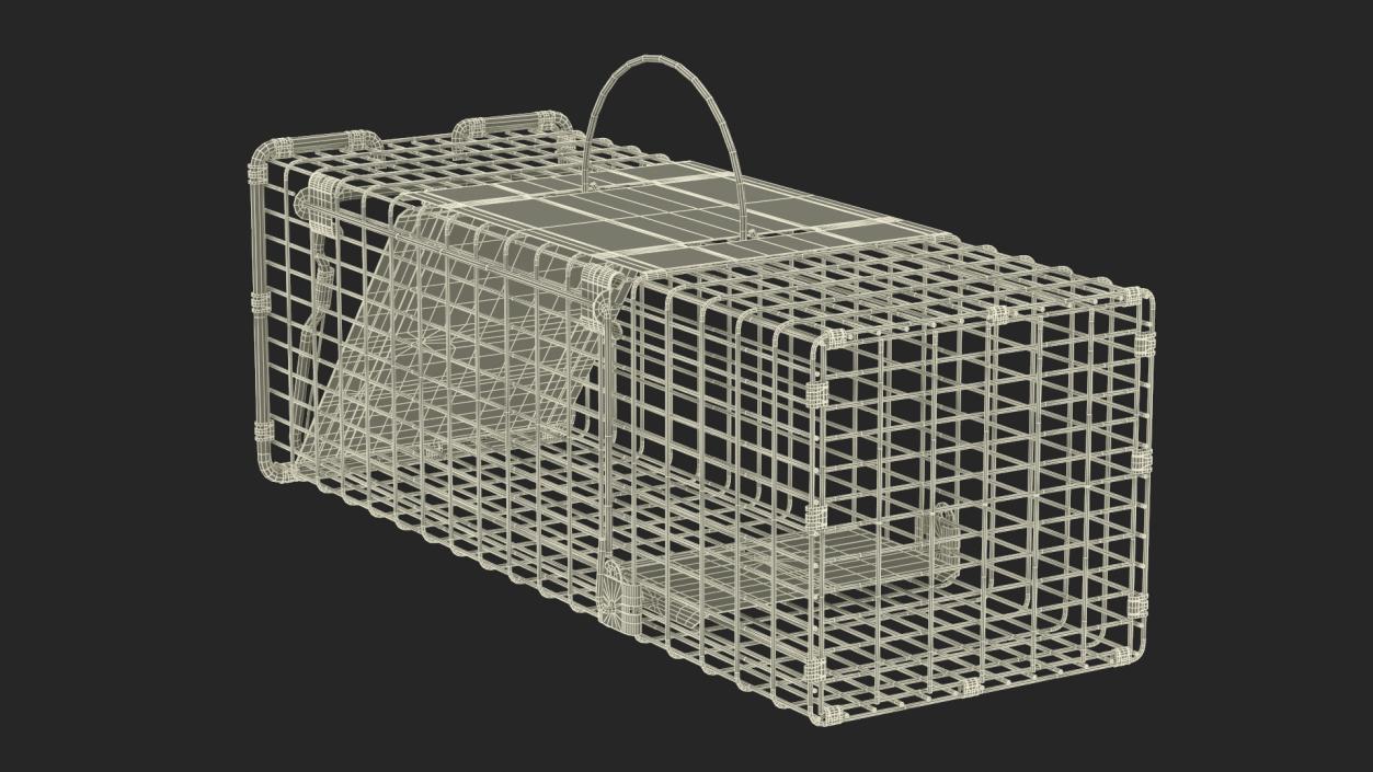 3D Professional Animal Cage Trap One Door model