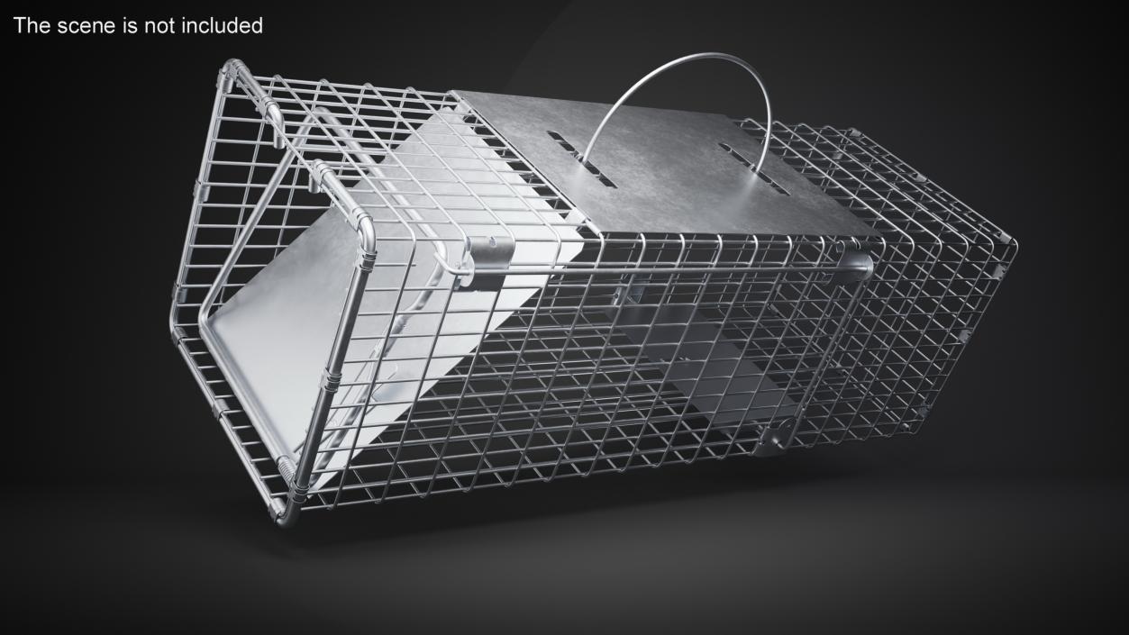 3D Professional Animal Cage Trap One Door model