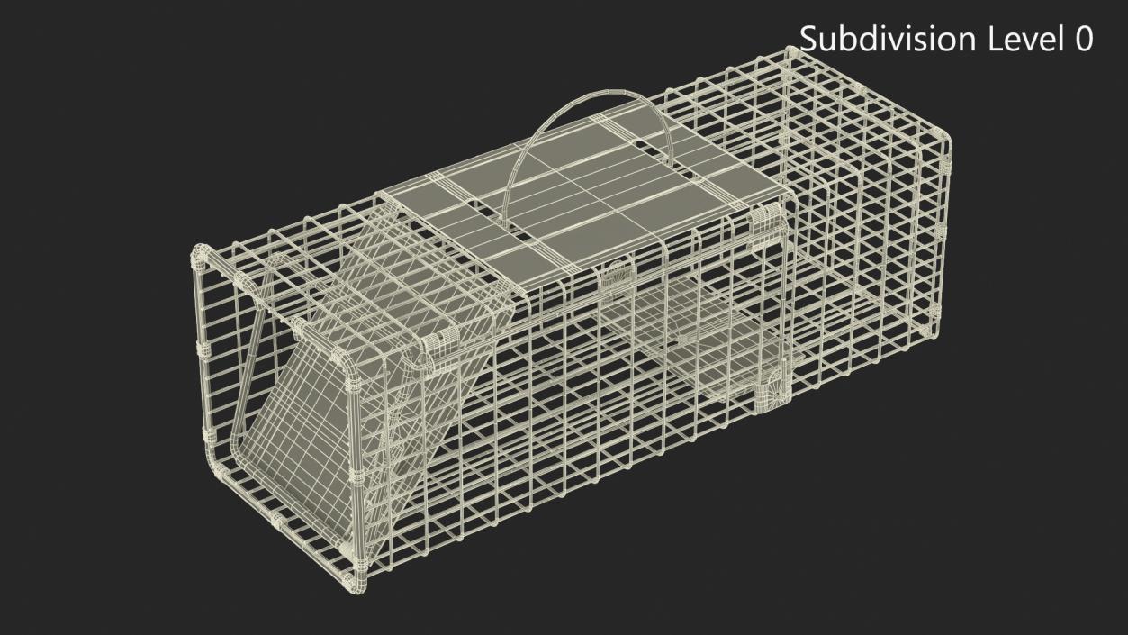 3D Professional Animal Cage Trap One Door model