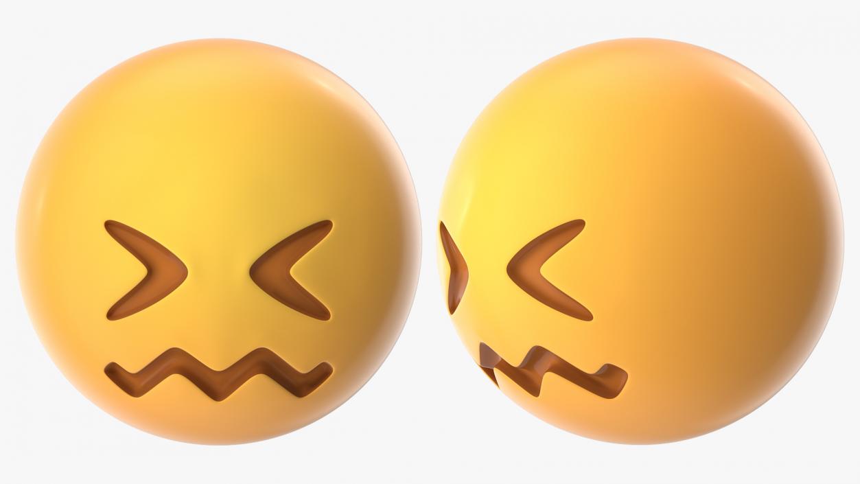 3D Confounded Emoji