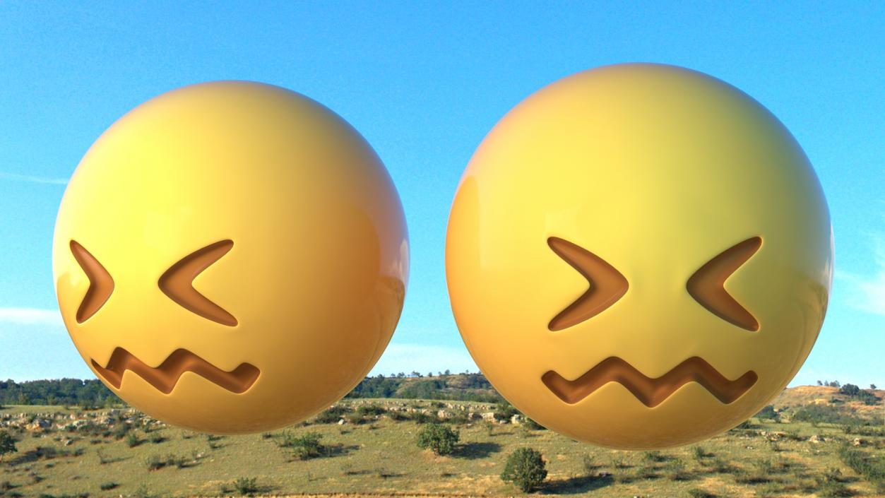 3D Confounded Emoji