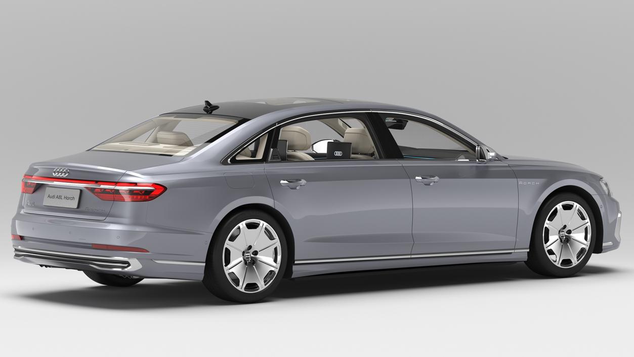 3D Audi A8L Horch Limousine Grey Rigged