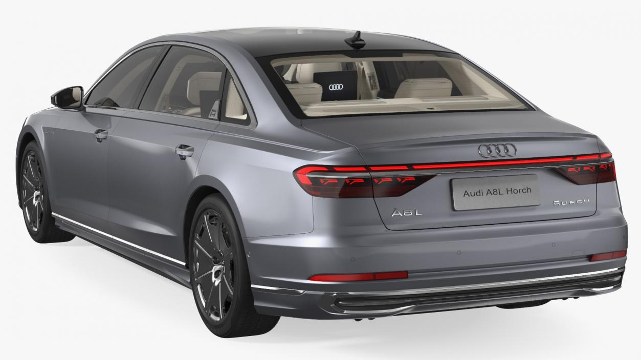 3D Audi A8L Horch Limousine Grey Rigged