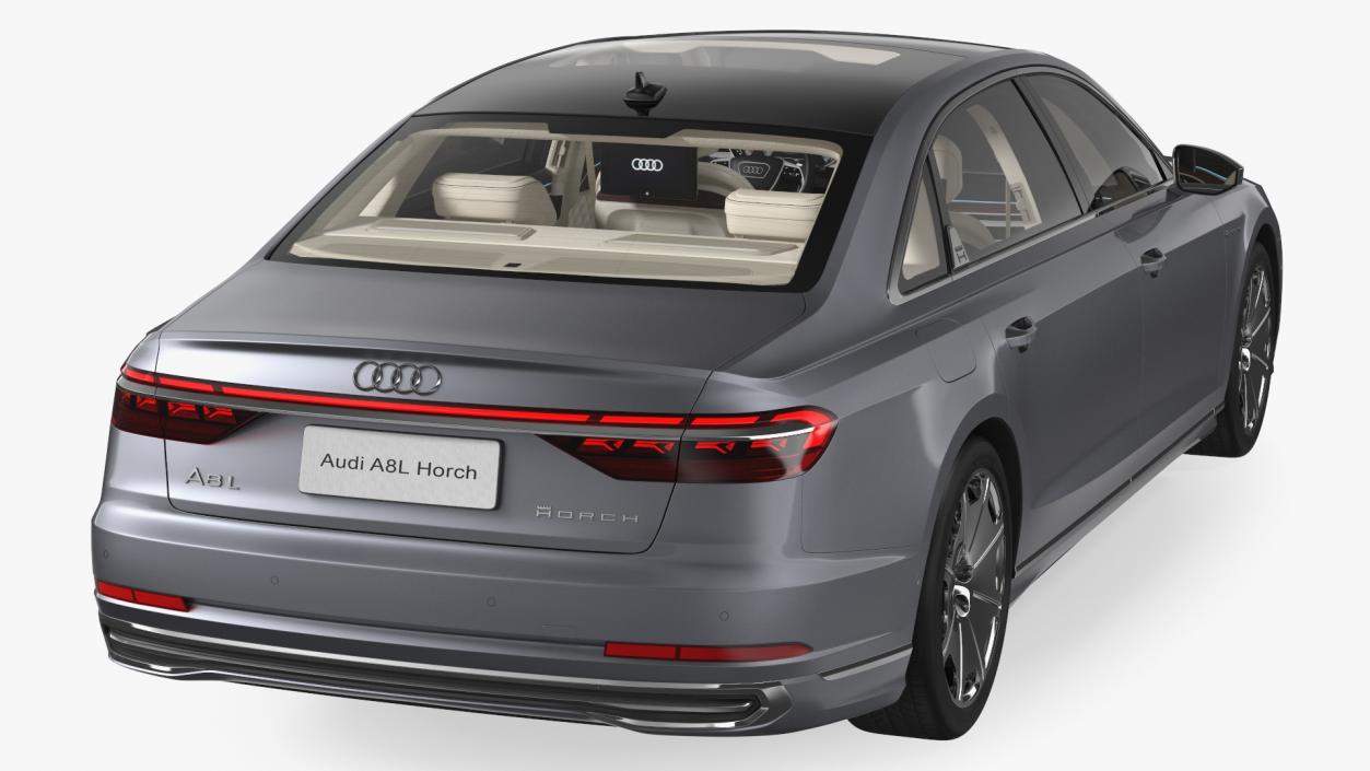 3D Audi A8L Horch Limousine Grey Rigged