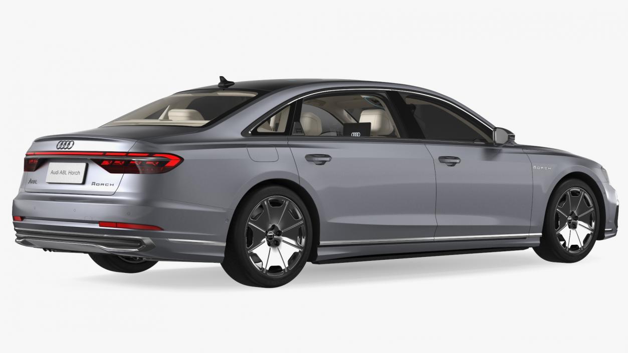 3D Audi A8L Horch Limousine Grey Rigged