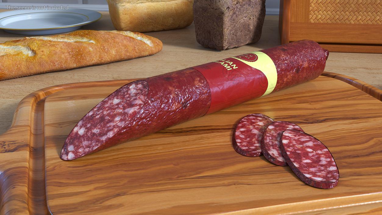 Sliced Salami Stick 3D model