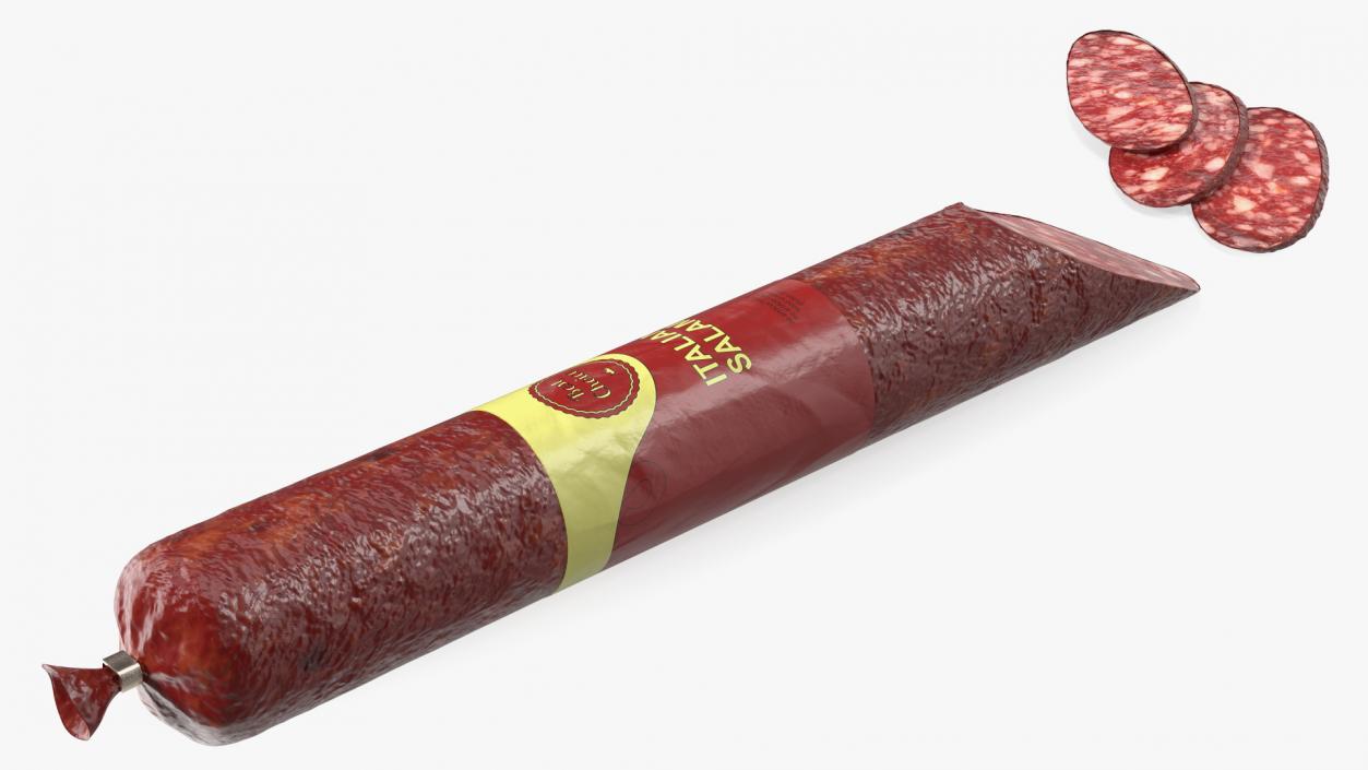 Sliced Salami Stick 3D model