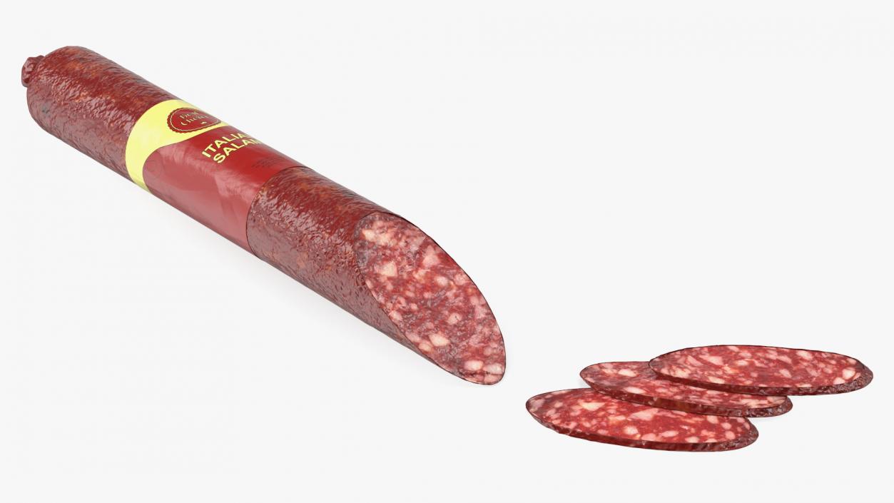 Sliced Salami Stick 3D model