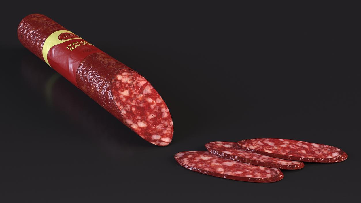 Sliced Salami Stick 3D model