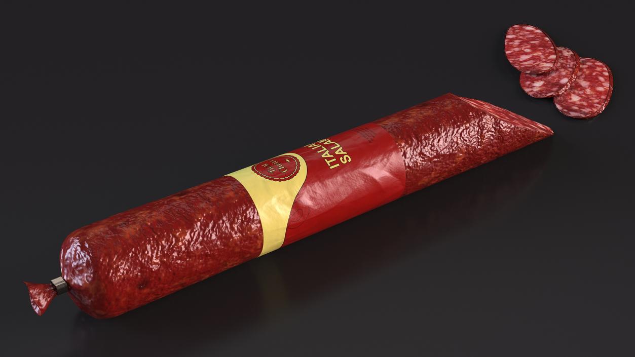 Sliced Salami Stick 3D model