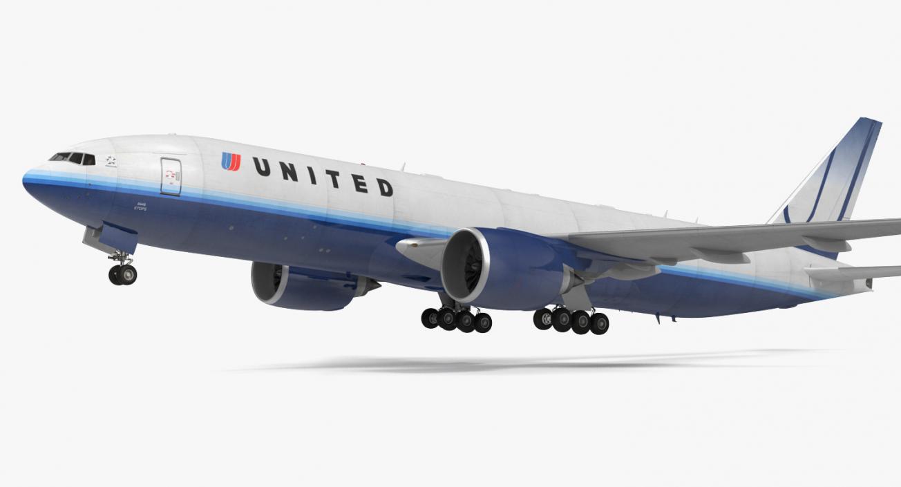 3D Boeing 777 Freighter United Airlines