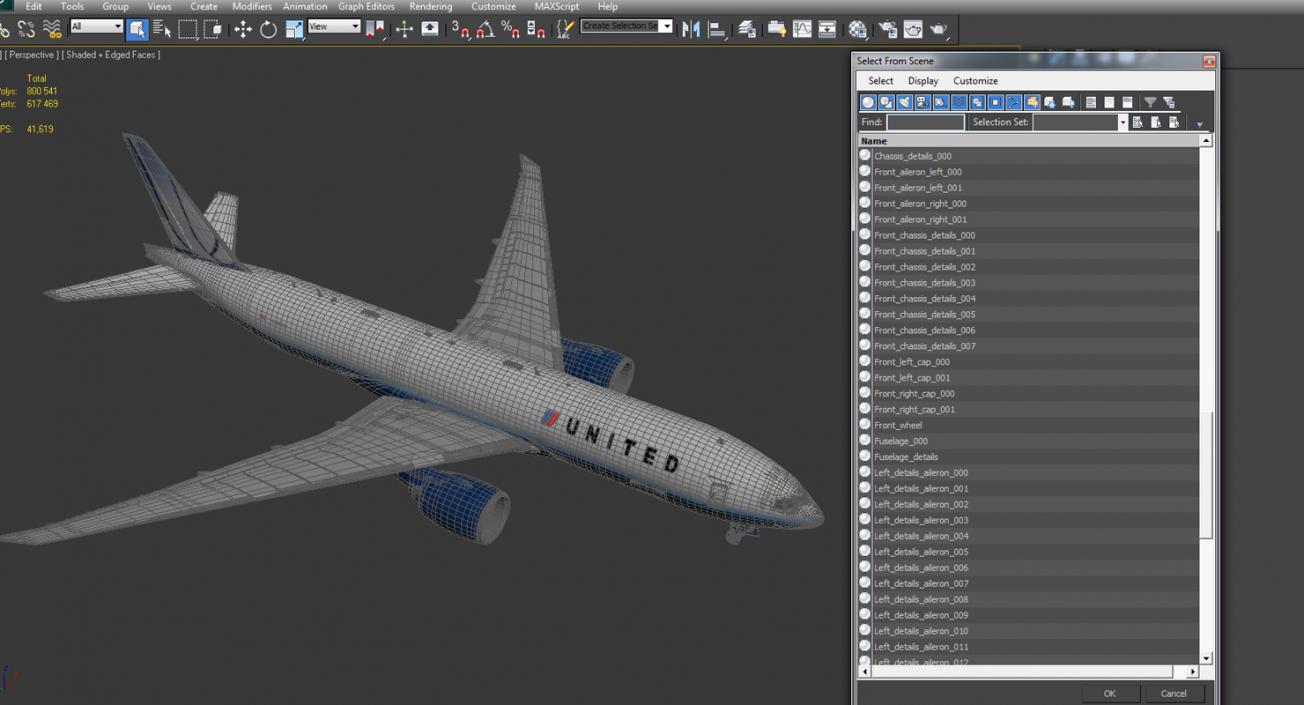 3D Boeing 777 Freighter United Airlines