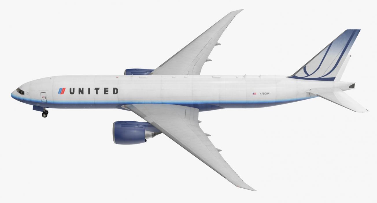 3D Boeing 777 Freighter United Airlines