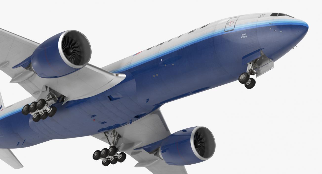 3D Boeing 777 Freighter United Airlines