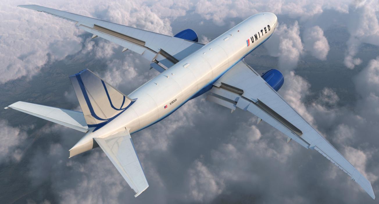 3D Boeing 777 Freighter United Airlines