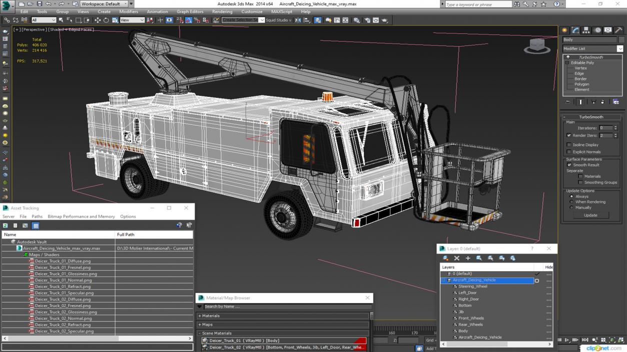 Aircraft Deicing Vehicle 3D model