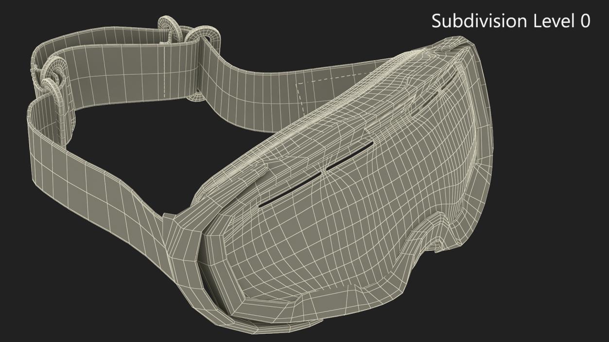 3D Shield Ski Goggles model