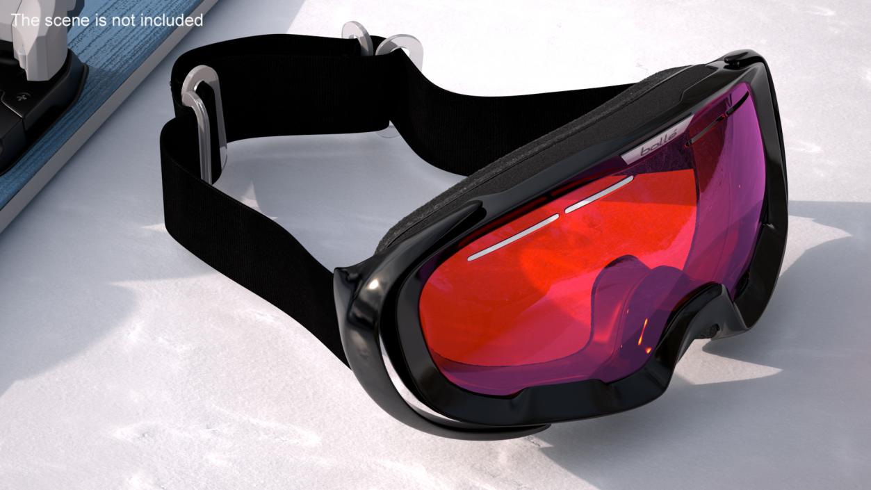 3D Shield Ski Goggles model