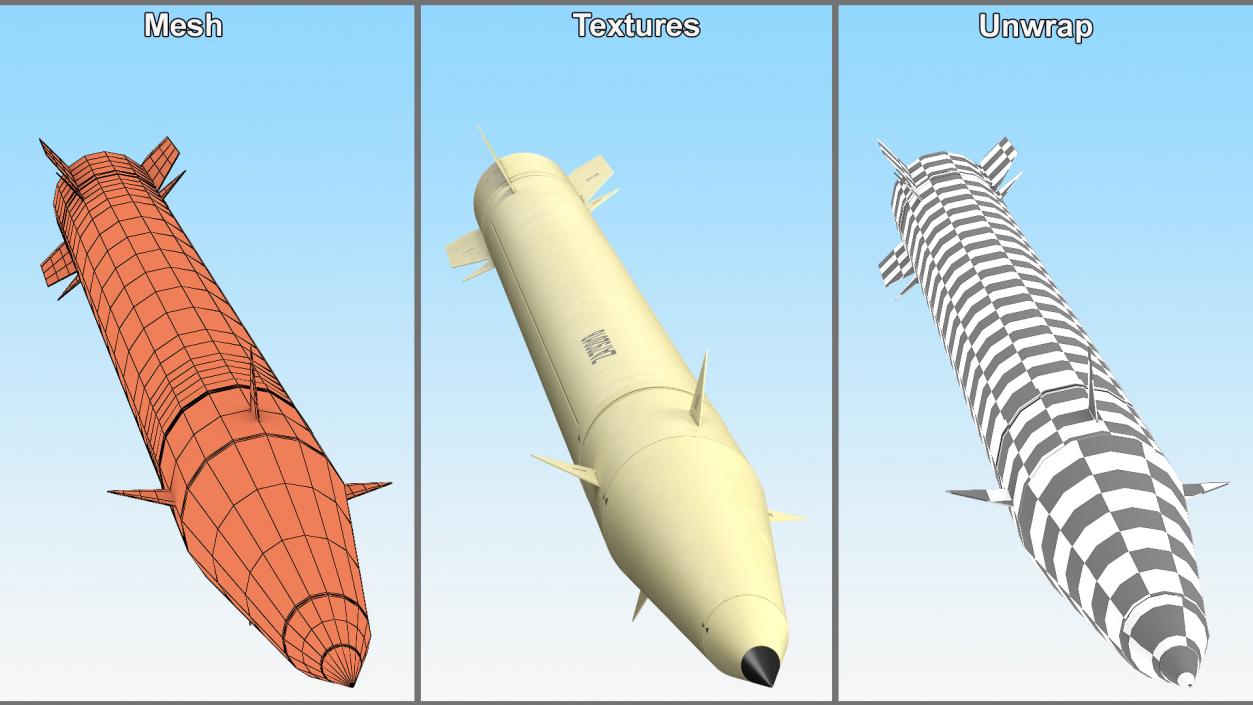 3D Fateh-110 Military Missile