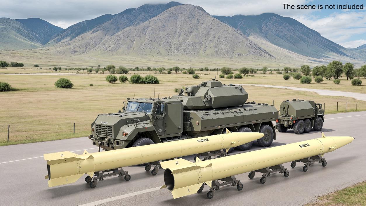 3D Fateh-110 Military Missile